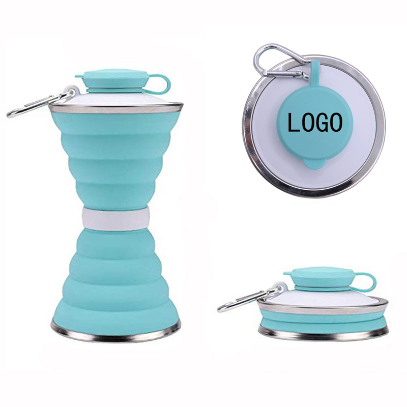 Collapsible travel cup made from food-grade silicone