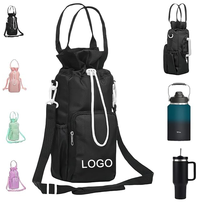 The large water bottle holder measures 3.9"x3.9"x11"