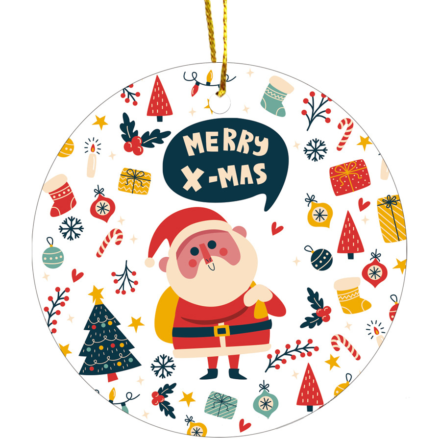 Our round ceramic Christmas ornament is a beautifully crafted piece