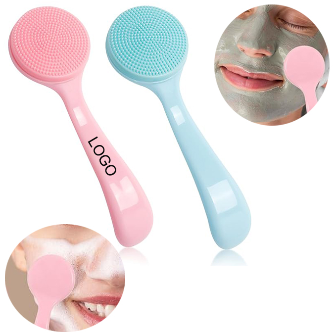 The scrubber-exfoliating brush is made of silicone with a soft and comfortable texture