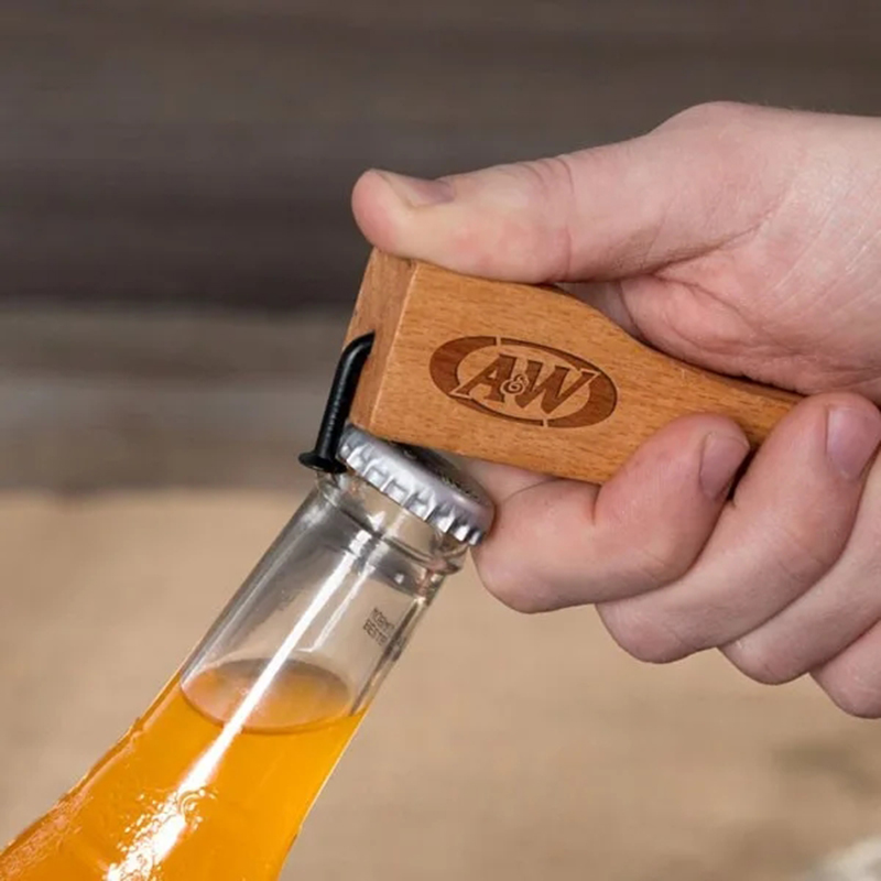 Looking for a unique and practical promotional item? Look no further than this charming mini beach wood bottle opener