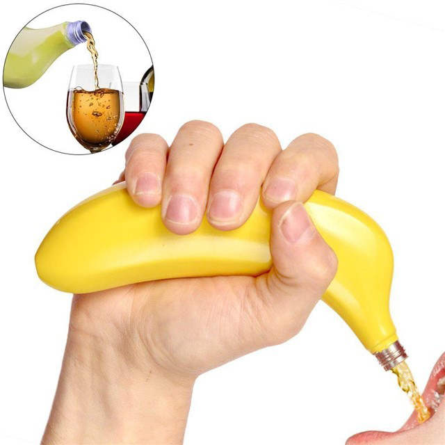 Introducing the stylish and unique Banana Shape Hip Flask