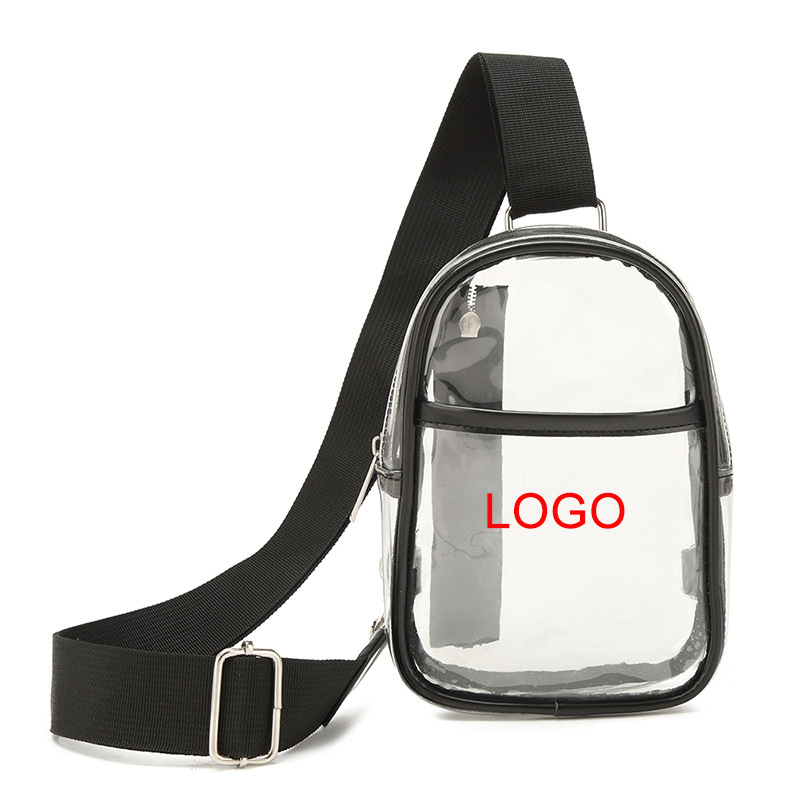 Introducing our sleek and stylish clear chest bag