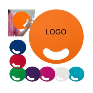 Elevate your brand with our eye-catching circle-shaped fan in a bold