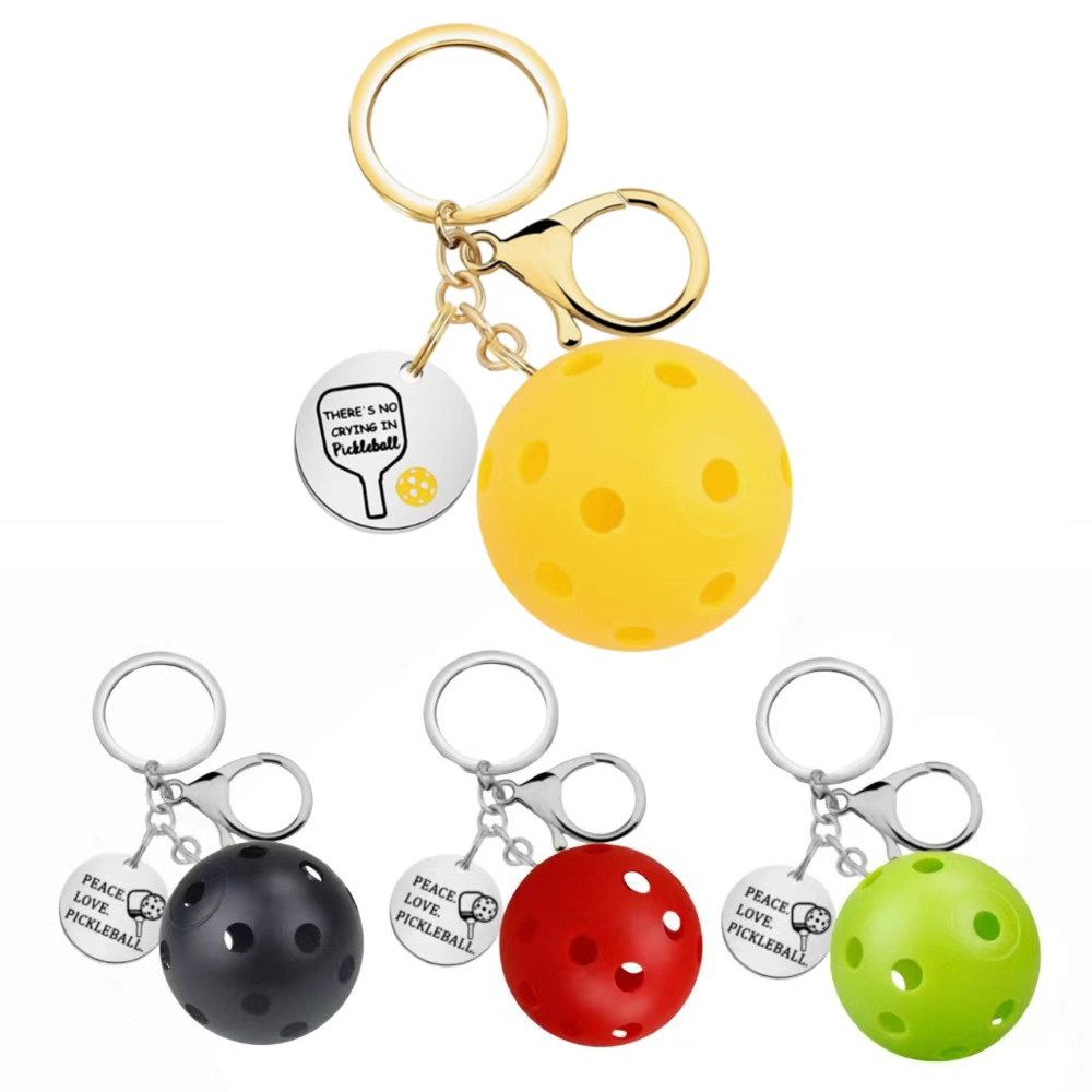 Our Pickleball Keychain is crafted from high-quality alloy and plastic