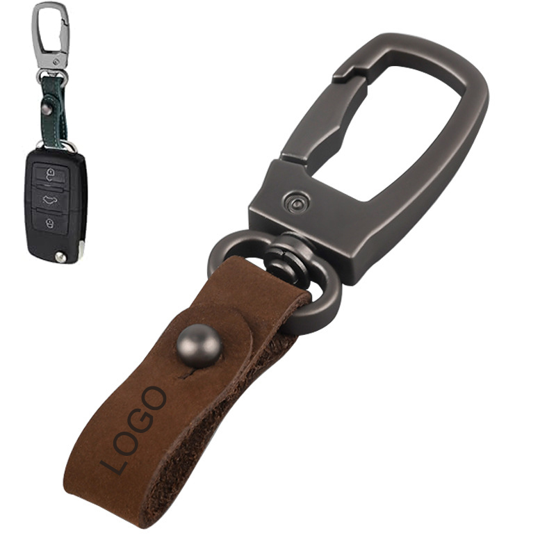 Our premium unisex leather keyring is crafted from high-quality cowhide leather and features a stylish retro bronze ring that is securely attached with rivets